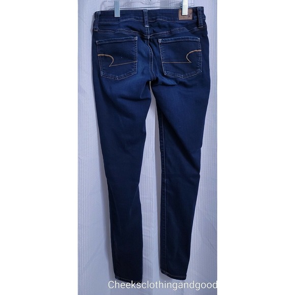 American Eagle Jegging Dark Wash Super Stretch Jeans Women's size 2 Regular - Picture 2 of 4